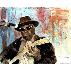 John Lee Hooker portrait blues Art Print POSTER music - 20
