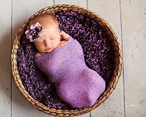 Newborn Photo Prop Stretch Wrap Baby Photography Knit Wrap Props - Several Colors! (Lavander)