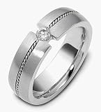 Platinum Custom Design Diamond Wedding Band Ring
