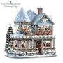 Thomas Kinkade 'Twas The Night Before Christmas Collectible Story House by The Bradford Exchange