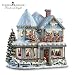 Thomas Kinkade 'Twas The Night Before Christmas Collectible Story House by The Bradford Exchange