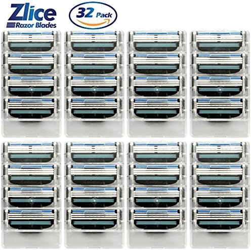 Men's Replacement Manual Razor Blade Refill Cartridges Compatible with Gillette Mach3 (32 count)