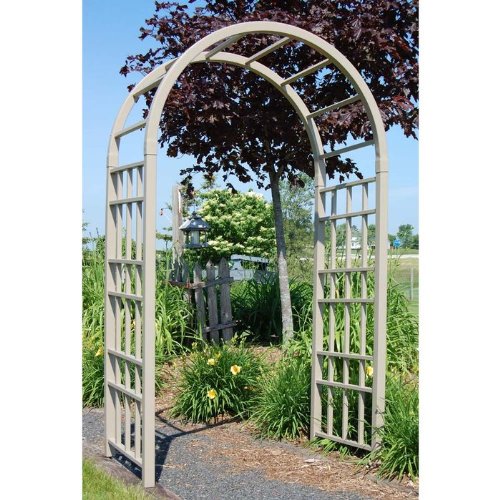 Dura-Trel Cottage Vinyl Arch Arbor Mocha