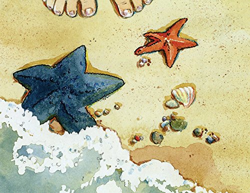 Starfish Story Make a Difference Note Cards Boxed Set - Toes and Starfish - 16 Premium Cards and Matching Envelopes