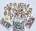 LOVEKITTY TM Z425 DIY 3D Heart Pink Gems Bling Bling Cell Phone Case Resin Flatback Kawaii Cabochons Deco Kit / Set