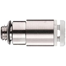 SMC KJS-M Stainless Steel One-Touch Tube Fitting, Hex Socket Male Adapter, Tube OD x M Male