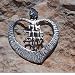 Silver Heart Pendant - Song of Solomon (Ani Ledodi Ve Dodi Li) pendant - handmade by best Silversmith in Jerusalem - Modern Hebrew ( comes with Silver Chain )