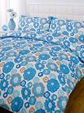 Bloomsbury Blue Double Bed Soft Touch Duvet Cover Set