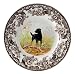 Spode Woodland Hunting Dogs 8-Inch Salad Plate, Black Labrador