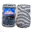 BlackBerry Curve 3G 9300 (T-Mobile) & Gemini Curve 8520 & 8530 Snap-on Protector Hard Case Rhinestone Cover "Bling Bling Zebra" Design