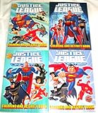 IMAGE OF 4 Justice League Unlimited Color & Activity Book with FREE 24pc Vivid Crayons