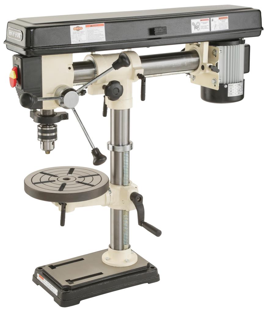 SHOP FOX W1669 1/2Horsepower Benchtop Radial Drill Press Power