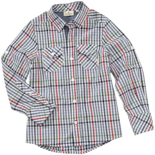 TOM TAILOR Jungen Hemd 20168970030/fitted check shirt docks, Gr. 164, Wei&szlig; (2000) Preisvergleich