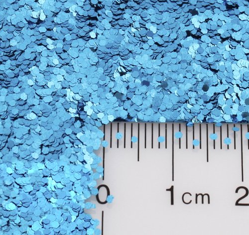GlittiesOcean Blue - (.040") - Hexagon Glitter - Solvent Resistant Nail Glitter for Gel, Acrylic, Nail Polish, Nail Art Supplies - Made in The USA - (10 Grams)