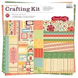 CosmoCricketMaterialGirlScrapbookPaperCraftingKit,12inch-by-12inch