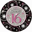 Sweet 16 Sparkle Prismatic Paper Lunch Plates, 8ct