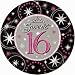 Sweet 16 Sparkle Prismatic Paper Lunch Plates, 8ct