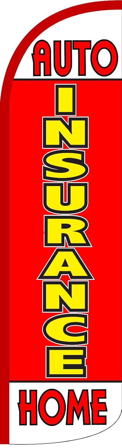 Amazon.com : Insurance (Auto Home) Windless Feather Swooper Flag ...