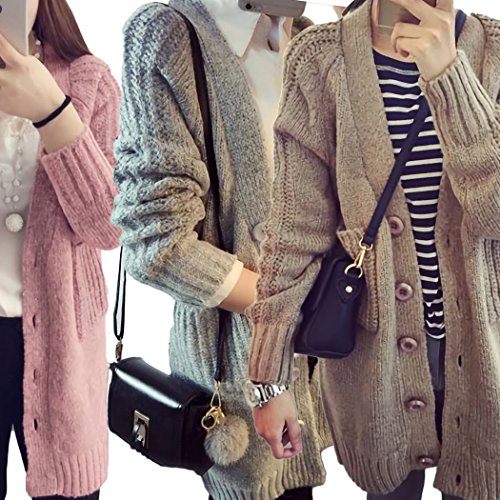 (モノア) Monoa 柔らかな肌触り ニット トッパー ロング カーディガン レディース カジュアル アウター Vネック パステル カラー コーディガン ( 全 3 色 フリー サイズ )