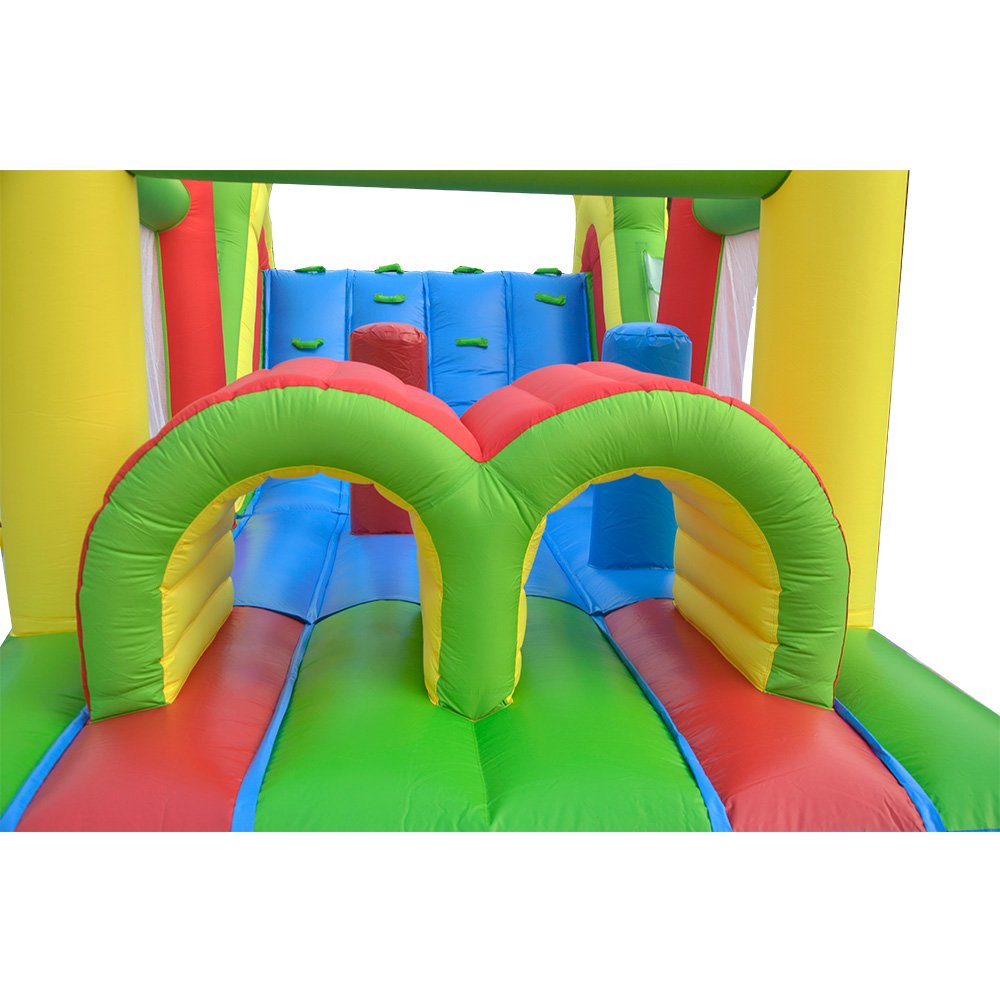 YARD Giant Inflatable Obstacle Course with Large Climbing Wall Slide