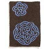 Ruia Home Chrysanthemum Cotton Reversible Bath Rug, Blue/Brown