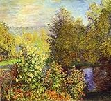 IMAGE OF Ready to hang paintings on stretched canvas - Claude Monet - 24 x 22 inches - The Corner of the G...