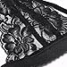 Eshion Women's Semi Sheer Full Lace Thin Band Bralette Lingerie Bra Tops (M, Black)