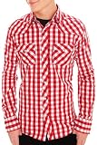 Polluted Jose Red Checker Slim-Fit Western Woven