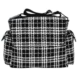 OiOi Woolen Check Messenger Diaper Bag