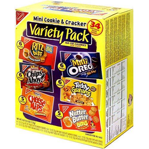 Nabisco Cookie & Cracker Variety Pack - 34 ct.