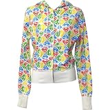  : Superman All-Over Logo Print Zip Front Juniors Hooded Sweatshirt by Junk Food