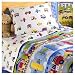 Olive Kids Trains Planes and Trucks Cotton Printed Sheet Set, Toddler