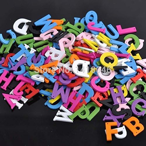 100pcs 20mm Mixed Letter&amp;alphabet wooden Scrapbooking Carft for decoration JG-001