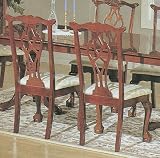 Review visiondecor Furniture  / Set of 2 Antique Queen Anne Style Cherry Finish Wood Dining Chairs Chair