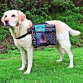 Backpack for dogs, M: 23 � 15 cm, black