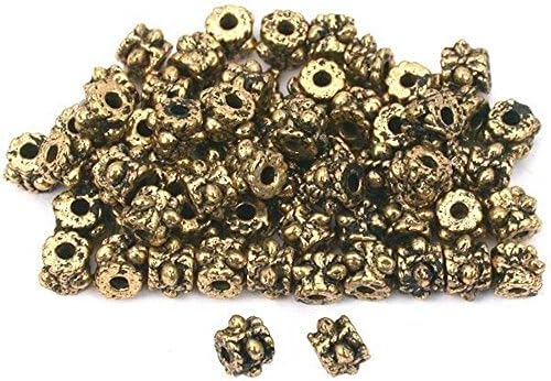Bali Tube Beads Antique Gold Plated 3.5mm Approx 60Pcs