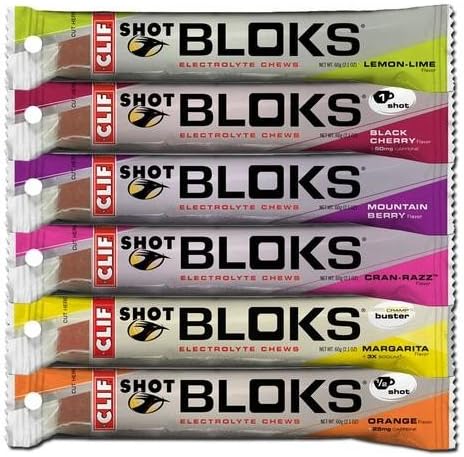 CLIF BLOKS Energy Chew Variety Pack With Bonus Trial Pack of Sportlegs