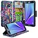 Galaxy Note 7 Case, Samsung Galaxy Note 7 Wallet Case, Wrist Strap Flip Folio [Kickstand Feature] Pu Leather Wallet Case with ID&Credit Card Slot For Galaxy Note 7, (Rainbow)