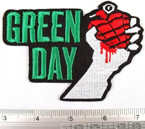 Green Day American Punk Rock Band Iron on Patch Embroidered Racing DIY T-shirt 3x4.25"