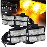 Low Profile LED Grille Clip on Mounting Emergency Strobe Lights - Amber