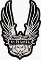 In Flames - Wings, Shield & Logo - Embroidered Iron On or Sew On Patch