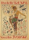 IMAGE OF PAULETTE DUVAL FRENCH DANCER ACTRESS VACESLAV SVODOBA LARGE VINTAGE POSTER REPRO