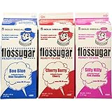 Cotton Candy Floss Sugar-Blue Raspberry, Pink Vanilla & Cherry- 3.25 lbs. (3 pack)