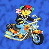 Timeless Treasures Biker Chicks Blue Fabric Yardage