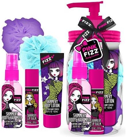 Pink Fizz Mason Jar Bath &amp; Body Gift Set by Best Accessory Group