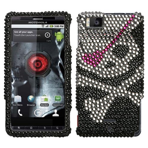 MOTOROLA: MB810 (Droid X) , Skull Diamante Protector Cover