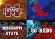 Ole Miss Painting - House Divided - Ole Miss-Miss State