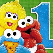 Sesame Street 1st Birthday Lunch Napkins 16ct