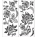 2 Sheets Snap Instant Wall Art - Deep Damask (39.75 x 11.25")