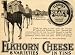 1919 Ad Elkhorn Cheese Kraft Cheddar Camel Food Milk - Original Print Ad